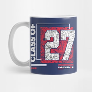 Class of 2027 Urban Streetwear // Graduation Class of '27 Red Mug